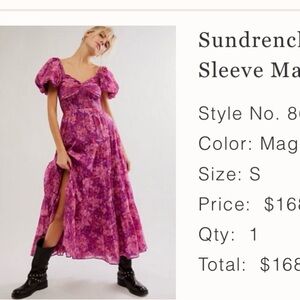 Brand new gorgeous Free People maxi dress